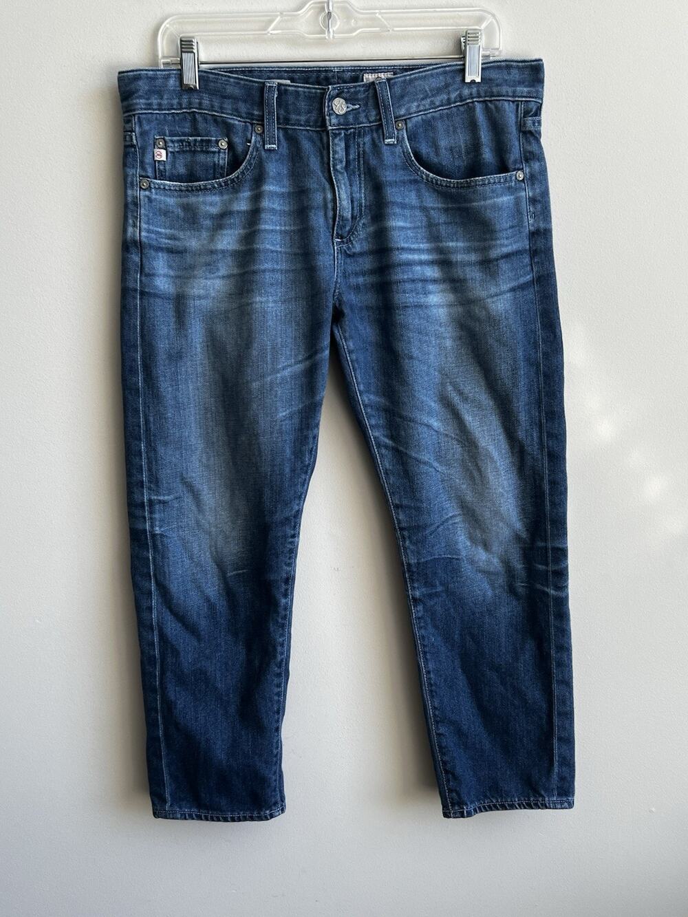 AG Adriano Goldschmied Sz 30 Piper Crop Slouchy Slim Crop Medium Wash